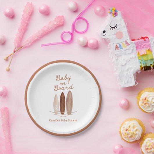 Boho Baby an Board Baby Dusche Pappteller (Party)