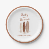 Boho Baby an Board Baby Dusche Pappteller (Vorderseite)