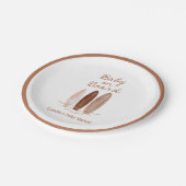 Boho Baby an Board Baby Dusche Pappteller (Schrägansicht)