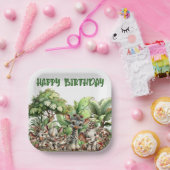 Boho Baby Animal Safari Birthday Pappteller (Party)