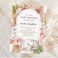 Boho Baby Animal Sleeping Sheep Baby Dusche