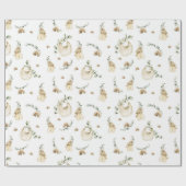 Boho Baby Bibs Rainbows Botanisches Vegetationsmus Geschenkpapier (Flach)