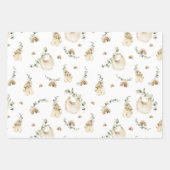 Boho Baby Bibs Rainbows Botanisches Vegetationsmus Geschenkpapier Set (Vorderseite 3)