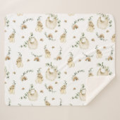 Boho Baby Bibs Rainbows Botanisches Vegetationsmus Sherpadecke (Vorderseite (Horizontal))