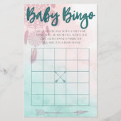 Boho Baby Bingo Flyer (Vorne)