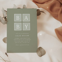 Boho Baby blockiert die moderne Babydusche | Einladung