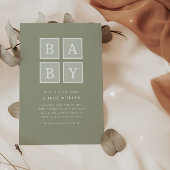 Boho Baby blockiert die moderne Babydusche | Einladung