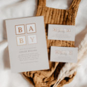 Boho Baby Blocks Terracotta Bücher für Baby Begleitkarte