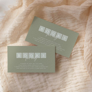 Boho Baby blockt grüne Bücher für Baby Begleitkarte