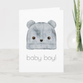 Boho Baby Boy Gratulations Card Karte (Vorderseite)