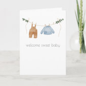 Boho Baby Boy Gratulations Card Karte (Vorderseite)