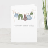 Boho Baby Boy Gratulations Card Karte (Vorderseite)