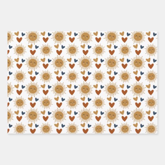 Boho Baby Boy Pattern Geschenkpapier Set (Vorderseite)