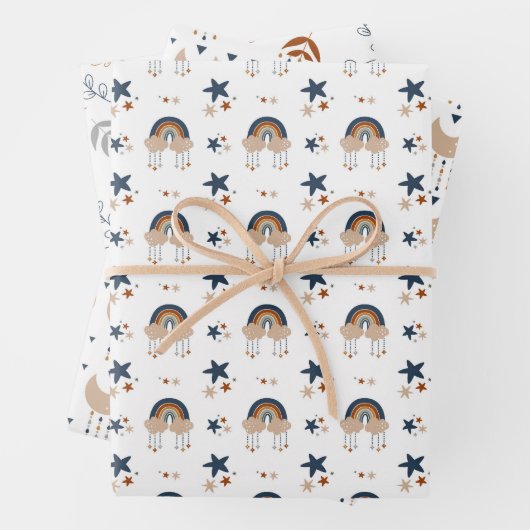 Boho Baby Boy Pattern Geschenkpapier Set (Beispiel)