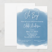 Boho Baby Boy Shower Einladung (Vorne/Hinten)