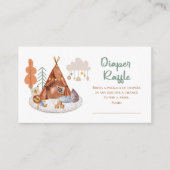 Boho Baby Boy Teepee and Toys Dusche Windelwanne Begleitkarte (Vorderseite)