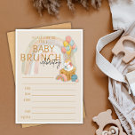 BOHO Baby Brunch | Einladung zur Kinderdusche<br><div class="desc">Oh, was für ein Spaß! Erleben Sie mit diesen attraktiven - geschlechtsneutralen Einladungen zu einem "Baby Brunch" a/k/a Baby Dusche Aufladen. Behalt es einfach, und behalt deine Pläne flexibel, indem du dir erlauben, deine Informationen zu schreiben, wenn sie verfügbar werden. Hübsche bohfarbenneutrale Farben, oben mit einem Regenbogen und blockieren Spielzeug...</div>