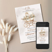 Boho Baby Carriage Aqiqah Unisex Muslim Neuborn Einladung