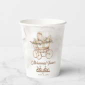 Boho Baby Carriage Aqiqah Unisex Muslim Neuborn Pappbecher (Rückseite)