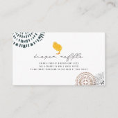 Boho Baby Chick Diaper Raffle Ticket Begleitkarte (Vorderseite)