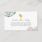 Boho Baby Chick Pink Buchanfrage Kinderdusche Begleitkarte (Vorderseite)