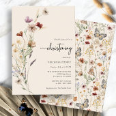 Boho Baby Christening Einladung