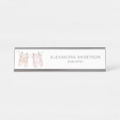 Boho Baby Closing Watercolor Babysitter Schreibtischnamensplakette (Vorderseite )