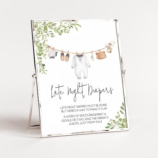 Boho Baby Clothes Baby Dusche Spätnachtsspalter Poster