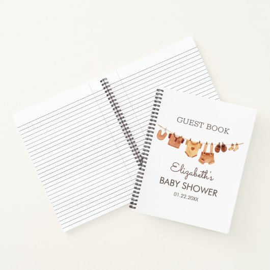 Boho Baby Clothes Baby Showbook Notizblock (Innenseite)