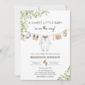 Boho Baby Clothes Babydusche Einladung (Vorderseite)