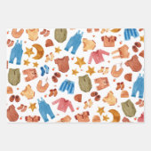 Boho Baby Clothes Babydusche Geburtstag Geschenkpapier Set (Vorderseite 2)