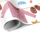 Boho Baby Clothes Babydusche Geschenkpapier (Rolleneckpunkt)