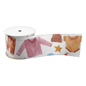 Boho Baby Clothes Babydusche Satinband (Spule)