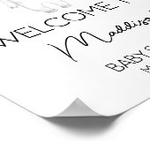 Boho Baby Clothes Babydusche Willkommen Poster (Ecke)