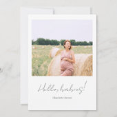 Boho Baby Clothes Blume Foto Twins Kinderdusche Einladung (Rückseite)