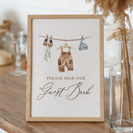 Boho Baby Clothes Boy Baby Shooting Guest Book Sig Poster