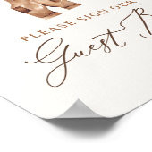 Boho Baby Clothes Boy Baby Shooting Guest Book Sig Poster (Ecke)