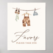Boho Baby Clothes Boy Baby Shower Favorit Schild (Vorne)