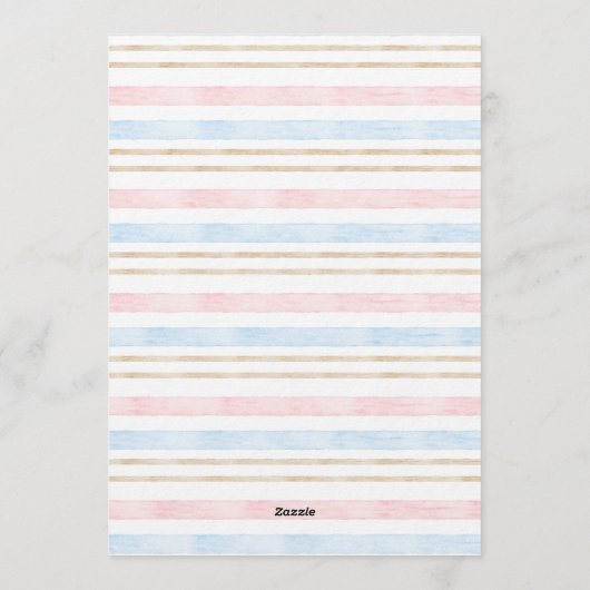 Boho Baby Clothes Gender Reveal Einladung (Rückseite)