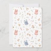 Boho Baby Clothes Gender Reveal Einladung (Rückseite)