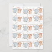 Boho Baby Clothes Gender Reveal Party einladen Einladung (Rückseite)