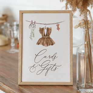 Boho Baby Clothes Girl Babyduschkarten und Geschen Poster