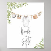 Boho Baby Clothes Kinderdusche Bücher und Geschenk Poster (Vorne)