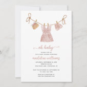 BOHO Baby Clothes Mädchen Oh Babydusche Einladung (Vorderseite)