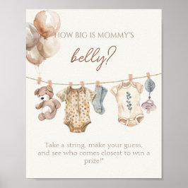 Boho Baby Clothes Wie groß ist der Bauch der Mama Poster