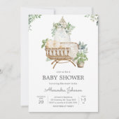 Boho Baby Crib Baby Dusche Einladung (Vorderseite)