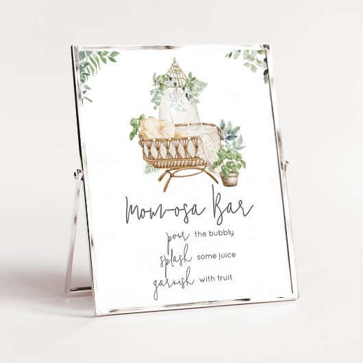 Boho Baby Crib Baby Dusche Mama Osa Bar Poster