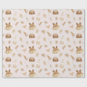 Boho Baby Dress Rattle Pattern Pink Geschenkpapier (Flach)