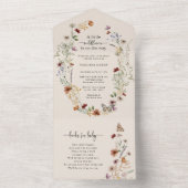 Boho Baby-Dusche alles in einer Einladung (Innen Boden)