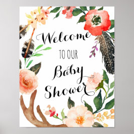 Boho Baby Dusche, Brautparty Poster, Banner Poster
